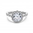 Eli Jewels Point of Love Vintage Round Semi Mount with Side Diamonds