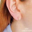 0.07Ct 14K Rose Gold Diamond Huggie Earring