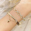 1.19Ct 14K Yellow Gold Diamond Link Bangle