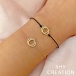 0.07Ct 14K Rose Gold Diamond Love Knot Circle  Bracelet