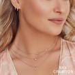 0.05Ct 14K Rose Gold Diamond Bezel Necklace