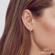 0.15Ct 14K White Gold Diamond Hoop Earring