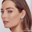 0.15Ct 14K White Gold Diamond Hoop Earring