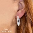 A Pair Of 14K Yellow Gold J-Shaped Hoop Earrings Each Set
