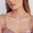 0.15Ct 14K Yellow Gold Diamond Pave Circle Necklace