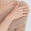 0.09Ct Diamond & 0.08Ct Blue Sapphire 14K White Gold Hamsa Bracelet