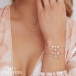 0.05Ct 14K Yellow Gold Diamond Pave Circle Bracelet