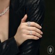 0.61Ct 14K White Gold Diamond Ladys Link Ring