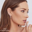 0.26Ct 14K White Gold Diamond Hoop Earring