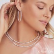 8.70Ct 14K White Gold Diamond Tennis Necklace 36