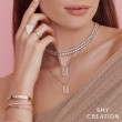 3.96Ct 14K White Gold Diamond Tennis Necklace