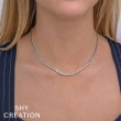 4.73Ct 14K White Gold Diamond Crown Setting Tennis Necklace