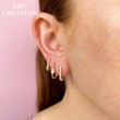 A Pair Of 14K Yellow Gold Oblong Hoop Earrings That Are Set With Diamonds Weighing .18 Carat Total. G/H, Vs-Si