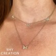 A 14K Yellow Gold And Diamond Butterfly Necklace