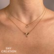 A 14K Yellow Gold Diamond Circle Necklace