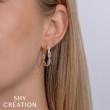 0.42Ct 14K Yellow Gold Diamond Twisted Hoop Earring