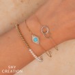 14K Yellow Gold Cultured Pearl Ball Chain Bracelet