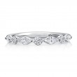 Alternating Round and Marquise Diamond Wedding Band