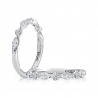 Alternating Round and Marquise Diamond Wedding Band