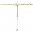 0.06Ct 14K Yellow Gold Diamond Bar Matte Necklace
