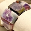 Purple and Grey Agate Bracelet