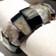 Brown, Black and White Agate Bracelet