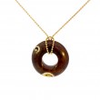 Rosewood donut pendant
