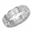 14KW Gents Engraved Wedding Band -6.5 Mm -Size 10