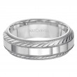 14KW Gents Engraved Wedding Band -7Mm -Size 10