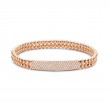 Hulchi Belluni Diamond Bar Stretch Bracelet, 18K Rose Gold