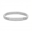 Hulchi Belluni Diamond Bar Stretch Bracelet, 18K White Gold