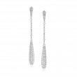 Hulchi Belluni 18K Long Diamond Drop Earrings