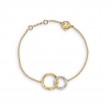 Jaipur Yellow Gold Link Circle Round Diamond Bracelet