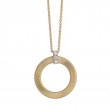Masai Yellow Gold and Diamond Single Circle Short Necklace