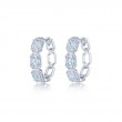 Sunburst Hoop Earrings With Emerald-Cut Diamonds