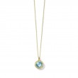 IPPOLITA Lollipop® Blue Topaz Mini Pendant Necklace in 18K Gold with Diamond Pave