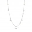 Mikimoto 18k White Gold Akoya Pearl and Diamond Teardrop Necklace