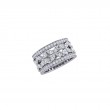 Rummeles Signature Pave Flower Wide Band