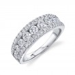A LadyS 14K White Gold Ring Set With Diamonds Weighing 1.33 Carat Total.