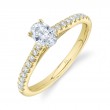14K Yellow Gold 0.40Ct Oval Engagement Ring