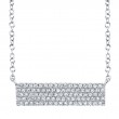 0.25Ct 14K White Gold Diamond Pave Necklace
