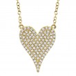 0.21Ct Diamond Pave Heart Necklace
