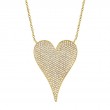 0.83Ct 14K Yellow Gold Diamond Heart Necklace