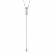 0.29Ct 14K White Gold Diamond Lariat Necklace