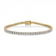 A 14K Yellow Gold And Diamond Tennis Bracelet Weighing 1 Carat Total. G/H, Vs-Si