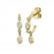 14K Yellow Gold J-Shaped Hoop Earrings