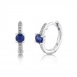 Sapphire And Diamond Huggie Earrings