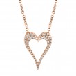 0.14Ct Diamond Open Heart Necklace
