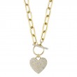 Shy Creation Diamond Heart Necklace