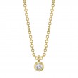 A 14K Yellow Gold Diamond Crown Setting Necklace .05 G/H, Vs-Si